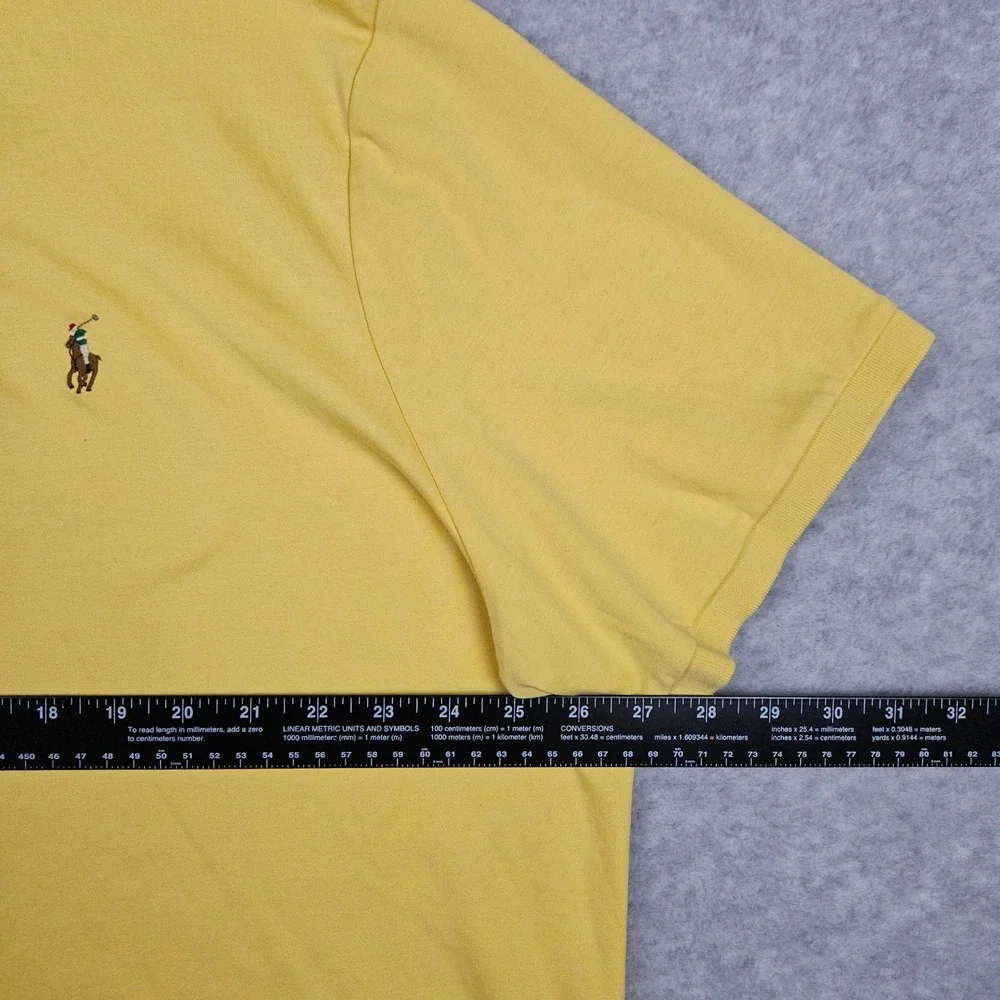 Polo Ralph Lauren (Men's XXL) Yellow Polo Shirt Classic Fit Cotton Pony Stretch